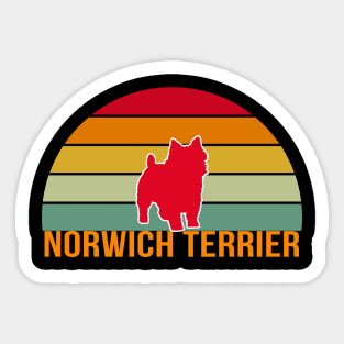 Norwich Terrier Vintage Silhouette Sticker